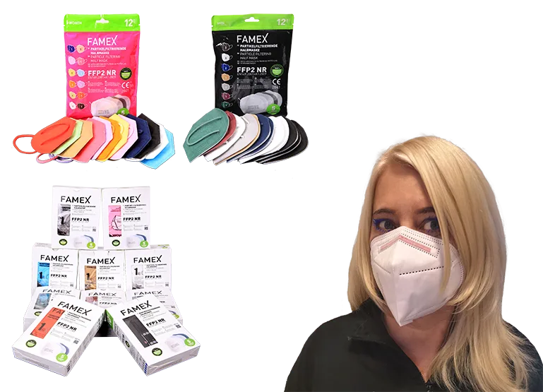 ffp2 maske, famex ffp2 maske, 5 katlı koruyucu maske, bayanlara özel maske