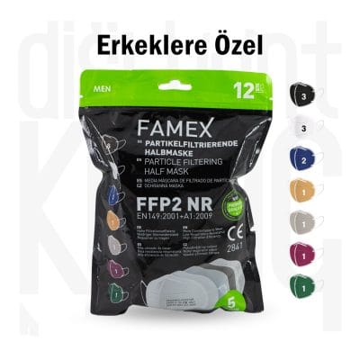 erkeklere özel maske, erkekler için ffp2, ffp2 maske, renkli ffp2 maske, 5 katlı ffp2, 5 katlı maske